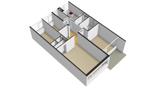 Begoniastraat 62, 3333 EA Zwijndrecht - Plattegrond 3D1 - Appartement - Begoniastraat 62 te Zwijndrecht.jpg