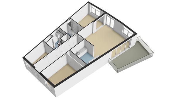 Koningin Wilhelminaweg 65, 2951 XE Alblasserdam - Plattegrond 3D1 - Appartement - Koningin Wilhelminaweg 65 te Alblasserdam.jpg