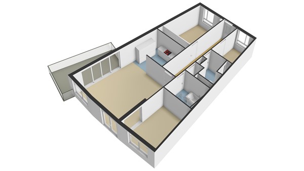 Koningin Wilhelminaweg 65, 2951 XE Alblasserdam - Plattegrond 3D2 - Appartement - Koningin Wilhelminaweg 65 te Alblasserdam.jpg