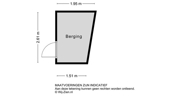 Koningin Wilhelminaweg 65, 2951 XE Alblasserdam - Plattegrond 2D - Berging - Koningin Wilhelminaweg 65 te Alblasserdam.jpg