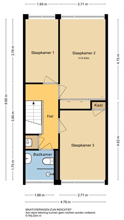 Potgieterstraat 13, 2951 XS Alblasserdam - Plattegrond 2E - 2D - Potgieterstraat 13 te Alblasserdam.jpg