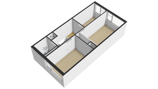 Potgieterstraat 13, 2951 XS Alblasserdam - Plattegrond 2E - 3D - Potgieterstraat 13 te Alblasserdam.jpg