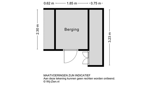 Potgieterstraat 13, 2951 XS Alblasserdam - Plattegrond berging - 2D - Potgieterstraat 13 te Alblasserdam.jpg