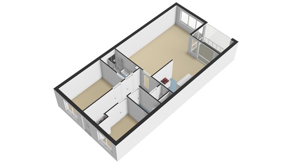 Plantageweg 132C, 2951 VH Alblasserdam - Plattegrond appartement - 3D (1) - Plantageweg 132-C te Alblasserdam.jpg