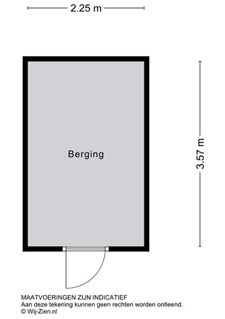 Plantageweg 132C, 2951 VH Alblasserdam - Plattegrond berging - 2D - Plantageweg 132-C te Alblasserdam.jpg