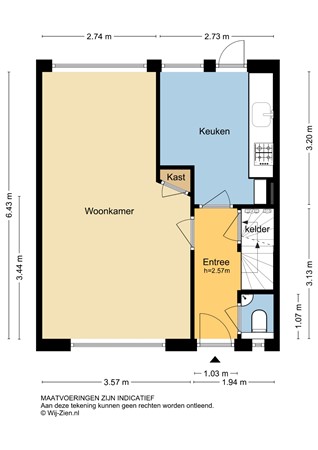 W.B. van der Veldenstraat 11, 2953 CW Alblasserdam - Plattegrond BG - 2D - W.B Van der Veldenstraat 11 te Alblasserdam.jpg