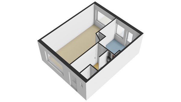 W.B. van der Veldenstraat 11, 2953 CW Alblasserdam - Plattegrond BG - 3D - W.B Van der Veldenstraat 11 te Alblasserdam.jpg
