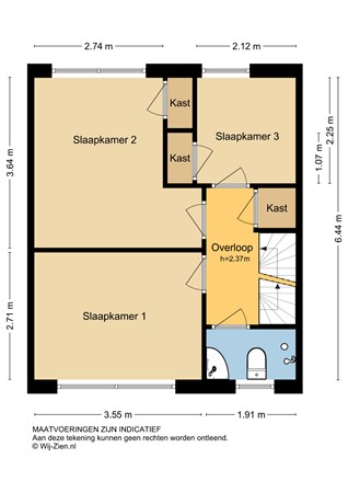 W.B. van der Veldenstraat 11, 2953 CW Alblasserdam - Plattegrond 1E - 2D - W.B. van der Veldenstraat 11 te Alblasserdam.jpg