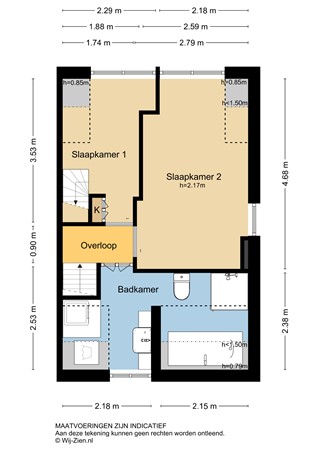 Blokweerweg 16, 2953 AB Alblasserdam - Plattegrond 1E - 2D - Blokweerweg 16 te Alblasserdam.jpg