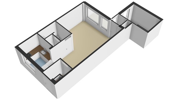 Zwanebloem 53, 2954 NH Alblasserdam - Plattegrond BG - 3D - Zwanebloem 53 te Alblasserdam.jpg