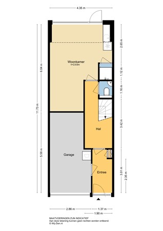 Paulus Potterstraat 13, 2951 SV Alblasserdam - Plattegrond BG - 2D - Paulus Potterstraat 13 te Alblasserdam.jpg