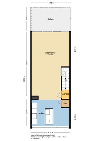 Paulus Potterstraat 13, 2951 SV Alblasserdam - Plattegrond 1E - 2D - Paulus Potterstraat 13 te Alblasserdam.jpg