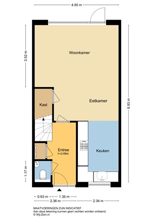 Weversstraat 37, 2951 BZ Alblasserdam - Plattegrond BG - 2D - Weversstraat 37 te Alblasserdam.jpg