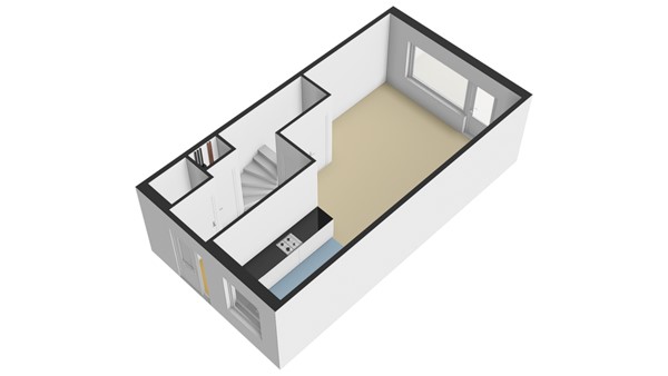Weversstraat 37, 2951 BZ Alblasserdam - Plattegrond BG - 3D - Weversstraat 37 te Alblasserdam.jpg