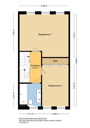 Weversstraat 37, 2951 BZ Alblasserdam - Plattegrond 1E - 2D - Weversstraat 37 te Alblasserdam.jpg