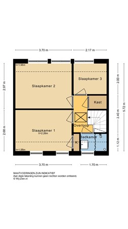 Merwedeweg 25, 2953 XK Alblasserdam - Plattegrond 1E - 2D - Merwedeweg 25 te Alblasserdam.jpg