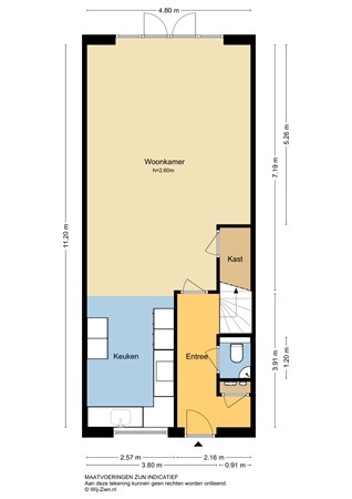 De Hooght 36, 3353 CP Papendrecht - Plattegrond BG - 2D - De Hooght 36 te Papendrecht.jpg