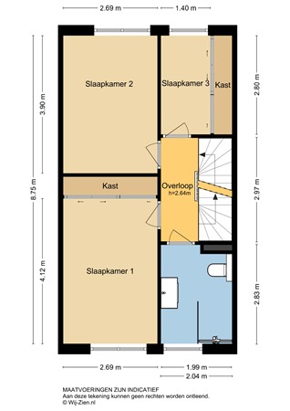 De Hooght 36, 3353 CP Papendrecht - Plattegrond 1E - 2D - De Hooght 36 te Papendrecht.jpg