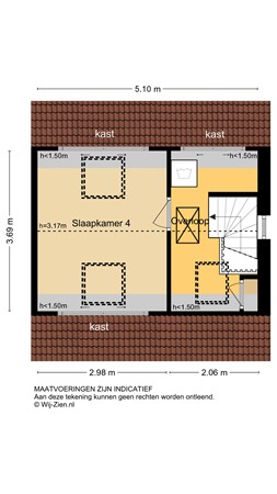 Burgemeester Nieborgstraat 4, 2957 KJ Nieuw-Lekkerland - Plattegrond 2E - 2D - Burgemeester Nieborgstraat 4 te Nieuw-Lekkerland.jpg
