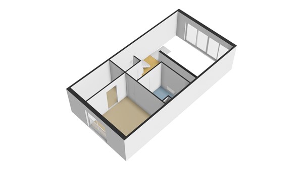 Botter 55, 2951 JH Alblasserdam - Plattegrond 1E - 3D - Botter 55 te Alblasserdam.jpg