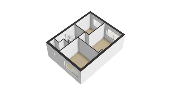 Esdoornlaan 13, 2951 BE Alblasserdam - Plattegrond 1E - 3D - Esdoornlaan 13 te Alblasserdam.jpg
