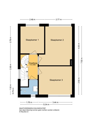 Esdoornlaan 13, 2951 BE Alblasserdam - Plattegrond 1E - 2D - Esdoornlaan 13 te Alblasserdam.jpg