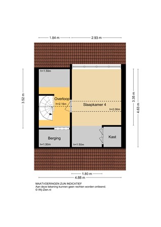 Esdoornlaan 13, 2951 BE Alblasserdam - Plattegrond 2E - 2D - Esdoornlaan 13 te Alblasserdam.jpg