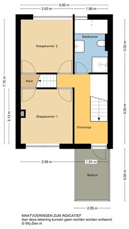 Vroegestraat 5, 2951 VT Alblasserdam - Plattegrond 1E - 2D - Vroegestraat 5 te Alblasserdam.jpg