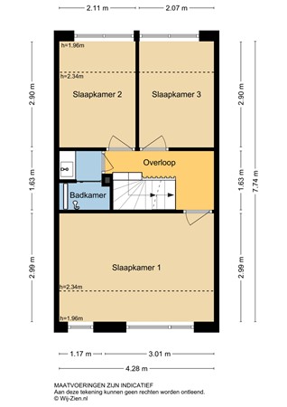 Waalsmondelaan 24, 2951 AW Alblasserdam - Plattegrond 1E - 2D - Waalsmondelaan 24 te Alblasserdam.jpg