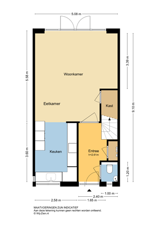 Blokweersingel 74, 2953 XA Alblasserdam - Plattegrond BG - 2D - Blokweersingel 74 te Alblasserdam.jpg