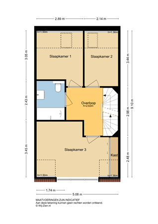 Blokweersingel 74, 2953 XA Alblasserdam - Plattegrond 1E - 2D - Blokweersingel 74 te Alblasserdam.jpg