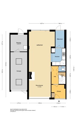 Vondellaan 128, 3351 HG Papendrecht - Plattegrond BG - 2D - Vondellaan 128 te Papendrecht.jpg