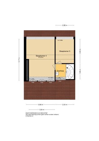 Vondellaan 128, 3351 HG Papendrecht - Plattegrond 2E - 2D - Vondellaan 128 te Papendrecht.jpg