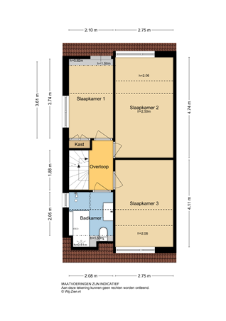 Wethouder De Jongstraat 25, 2957 KN Nieuw-Lekkerland - Plattegrond 1E - 2D - Wethouder de Jongstraat 25 te Nieuw-Lekkerland.jpg