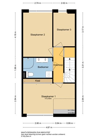 Akkerwinde 51, 2951 HB Alblasserdam - Plattegrond 1E - 2D - Akkerwinde 51 te Alblasserdam.jpg