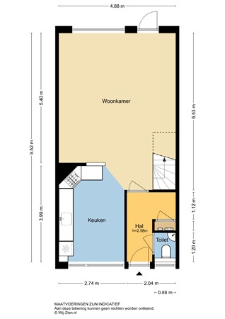 Akkerwinde 51, 2951 HB Alblasserdam - Plattegrond BG - 2D - Akkerwinde 51 te Alblasserdam.jpg