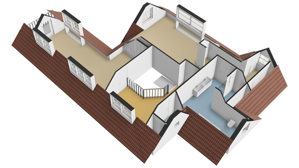 Kortland 47, 2954 LC Alblasserdam - Plattegrond 1E1 - 3D - Kortland 47 te Alblasserdam.jpg