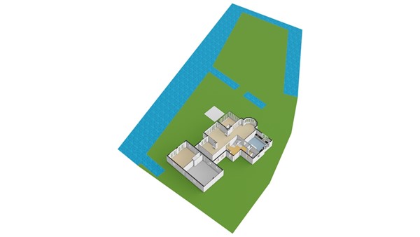 Kortland 47, 2954 LC Alblasserdam - Plattegrond perceel - 3D - Kortland 47 te Alblasserdam.jpg