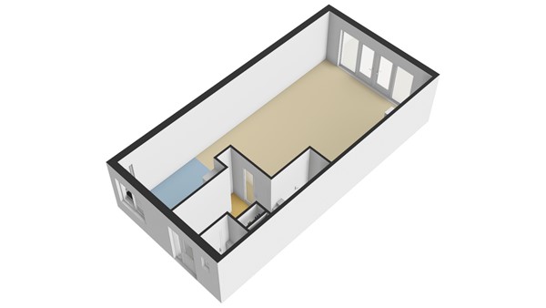 Kloosstraat 8, 2953 XJ Alblasserdam - Plattegrond BG - 3D - Kloosstraat 8 te Alblasserdam.jpg