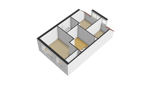 Kloosstraat 8, 2953 XJ Alblasserdam - Plattegrond 1E - 3D - Kloosstraat 8 te Alblasserdam.jpg
