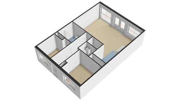 Anjerstraat 33, 2951 BA Alblasserdam - Plattegrond appartement 3D - Anjerstraat 33 te Alblasserdam.jpg