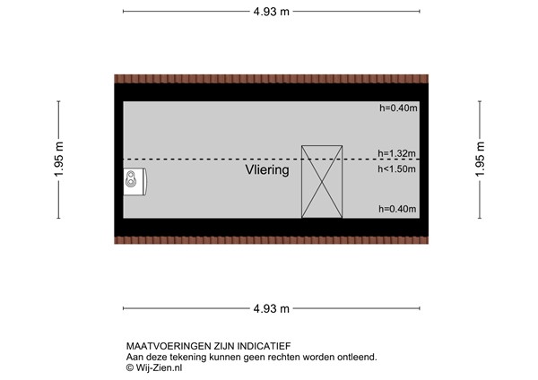 Lekdijk 377, 2957 VA Nieuw-Lekkerland - Plattegrond vliering - 2D - Lekdijk 377 te Nieuw-Lekkerland.jpg
