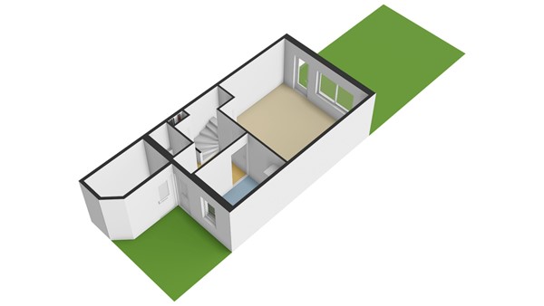 Willem Dreeshof 36, 2953 AW Alblasserdam - Plattegrond BG incl. tuin - 3D - Willem Dreeshof 36 te Alblasserdam.jpg