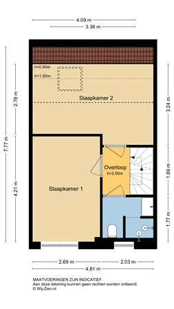 Willem Dreeshof 37, 2953 AW Alblasserdam - Plattegrond 1E - 2D - Willem Dreeshof 37 te Alblasserdam.jpg