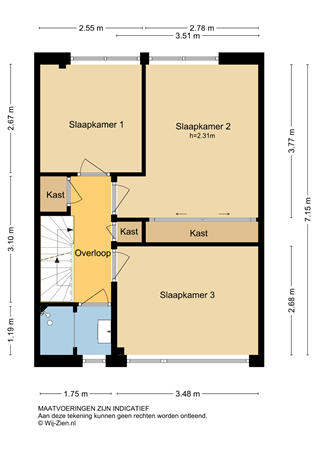 Azaleastraat 11, 2951 BB Alblasserdam - Eerste verdieping - 2D - Azaleastraat 11 in Alblasserdam.jpg
