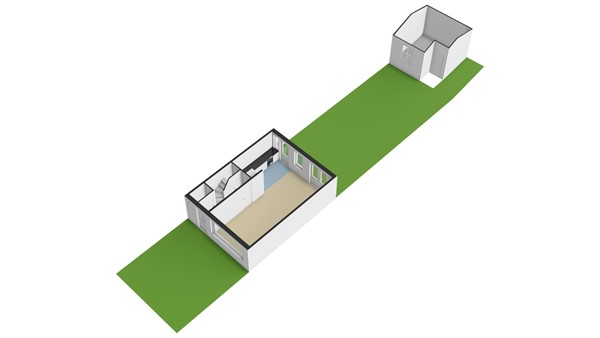Azaleastraat 11, 2951 BB Alblasserdam - Plattegrond BG incl. tuin - 3D - Azaleastraat 11 te Alblasserdam.jpg