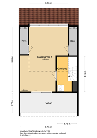 De Boezem 20, 2953 WC Alblasserdam - Plattegrond 2E - 2D - De Boezem 20 te Alblasserdam.jpg