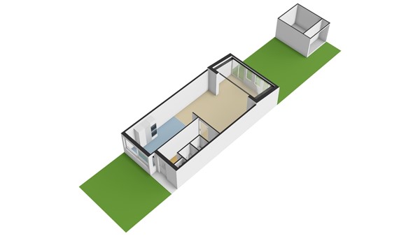 De Boezem 20, 2953 WC Alblasserdam - Plattegrond perceel - 3D - De Boezem 20 te Alblasserdam.jpg