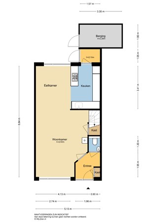 Waterpeper 22, 2954 AH Alblasserdam - Plattegrond Begane grond- 2D- Waterpeper 22 Alblasserdam.jpg