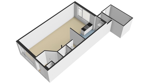 Waterpeper 22, 2954 AH Alblasserdam - Plattegrond Begane grond- 3D- Waterpeper 22 Alblasserdam.jpg